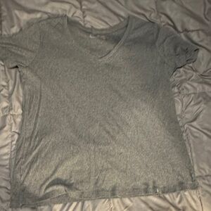 Women's Eddie Bauer Short Sleeve V-Neck Tee in Grey size 2XL